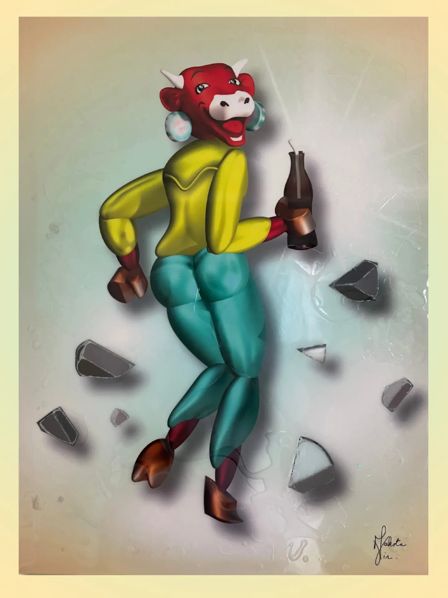 La vache qui boit